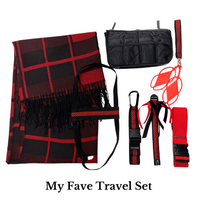 Travel Set - Red & Black Plaid