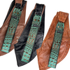 Sass Bag & Purse Strap - Copper & Jade Leather