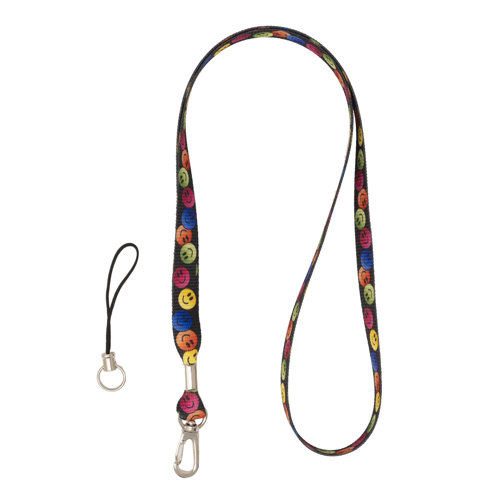My Fave Camera Lanyard in Happy Faces pattern
