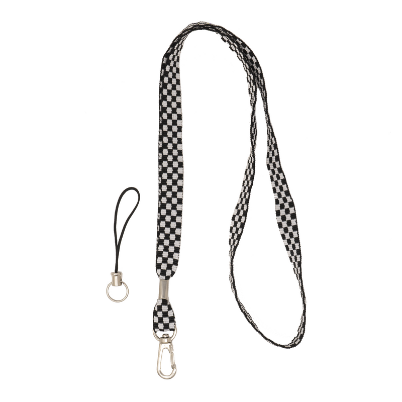 My Fave Camera Lanyard in Checkered Race pattern