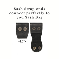 Sass Bag Scarf Strap - Gold Charcoal